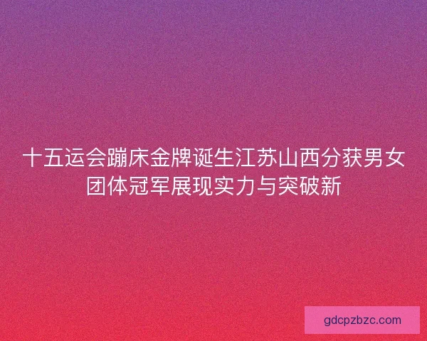 十五运会蹦床金牌诞生江苏山西分获男女团体冠军展现实力与突破新 十五运会蹦床金牌诞生江苏山西分获男女团体冠军展现实力与突破新